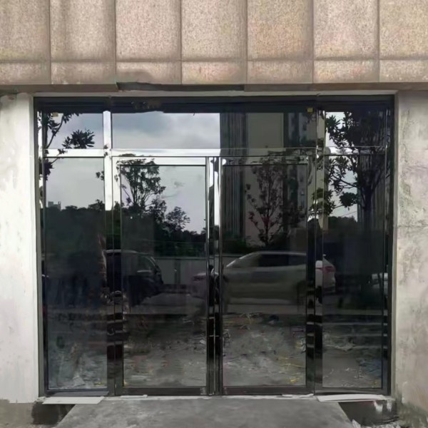 不銹鋼方管地簧門